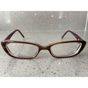 THEORY Eyeglasses Frames ONLY TH1140 C03 135 51 17 Brown Rectangular pink